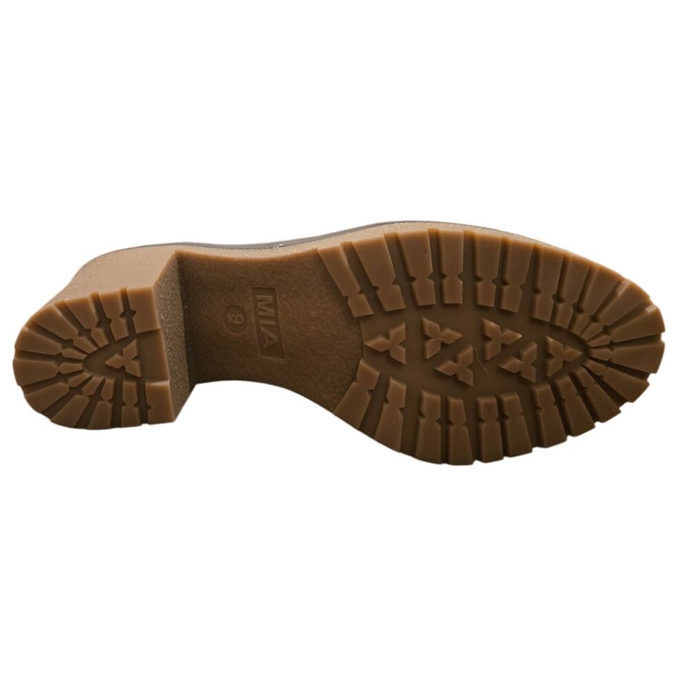 MIA Harlow Lug-Sole Block-Heel Chelsea Booties in Cognac Brown NEW Size 9 - Picture 8 of 10